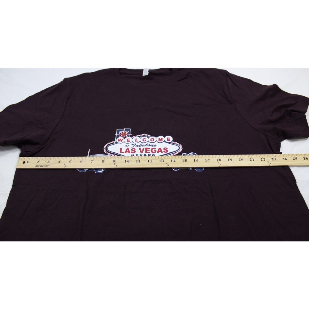 Men's 2XL Las Vegas Nevada Hot Rod Motorcycle Graphic T-Shirt Cotton Burgundy - Picture 5 of 7